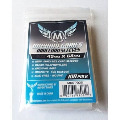 Mayday Games - Wholesale Card Game - Mini Euro Card Sleeve - Pack of 100 - 45 MM X 68 MM