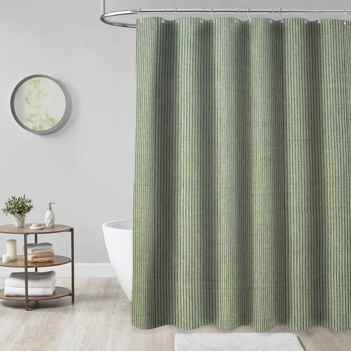 Stylish Design Thick Linen Shower Ring Curtain -Leheiya for wholesale by Fabdivine