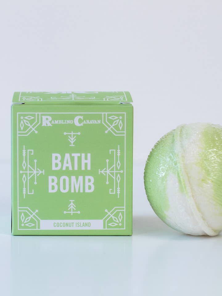 Bath Bombs - Coconut Island for wholesale by Rambling Caravan