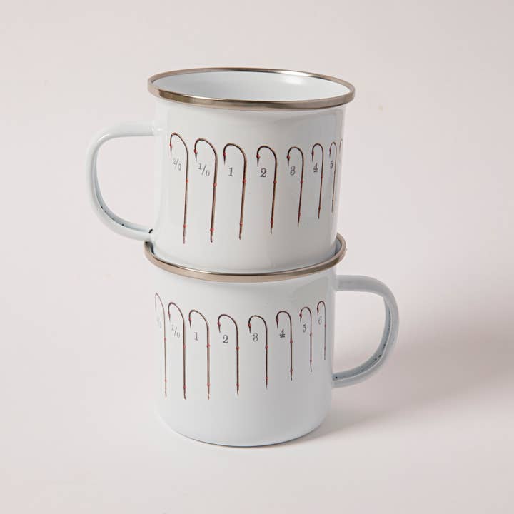 Sporting Nation - Wholesale Koffiemok - Vintage Vissershaken Emaille Mok