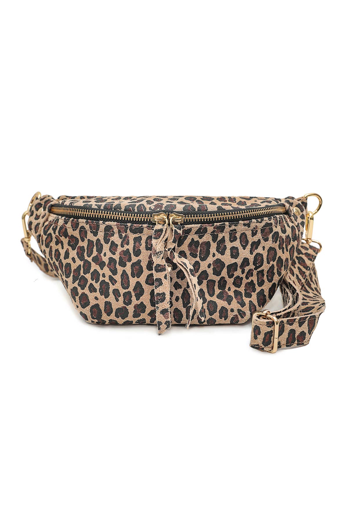 Cherry Paris – wholesale Midjeväska - Dam – NELLY LEOPARD midjeväska i leopardmönstrad mocka - 4061B6