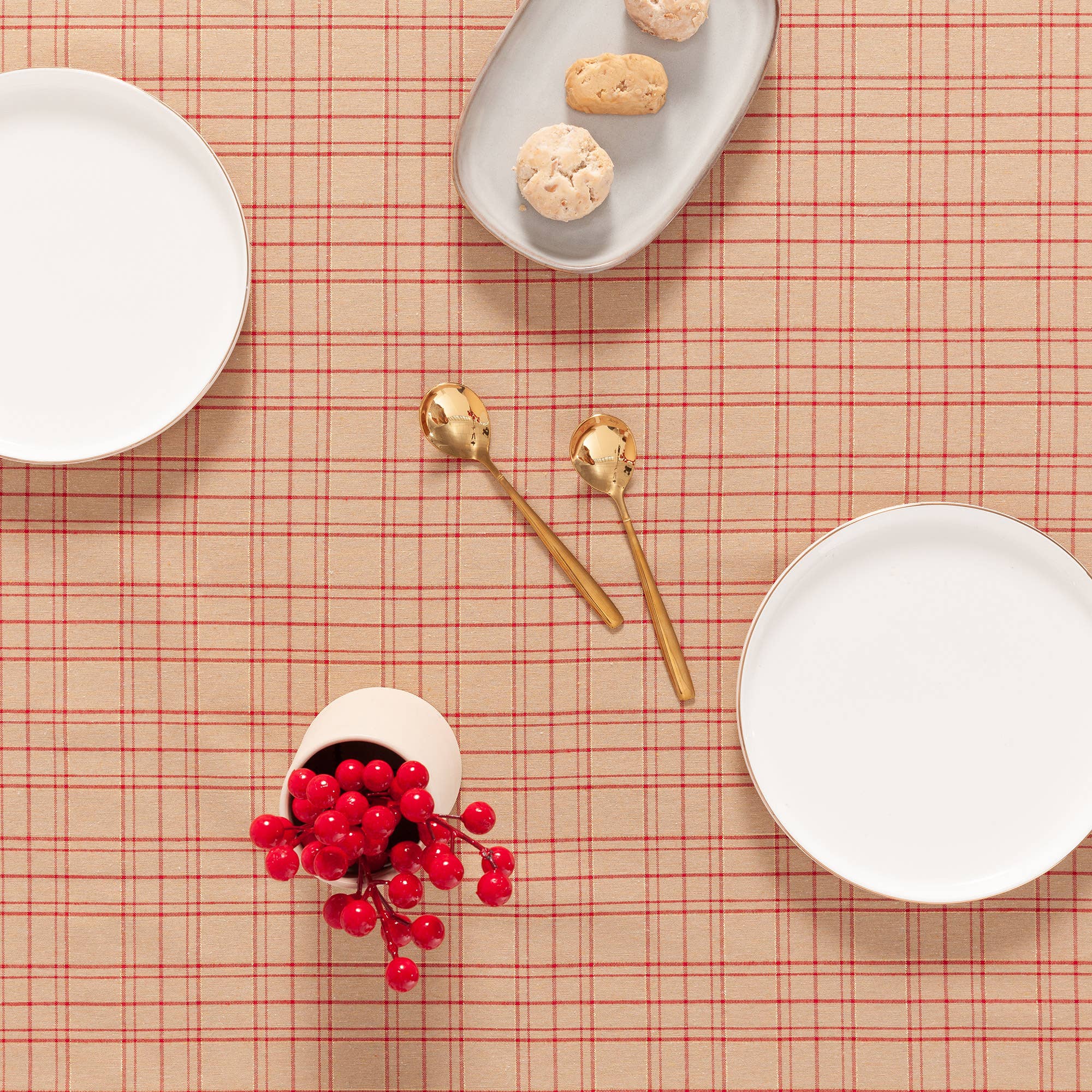 GAMUSI – wholesale Duk – Julduk bomull jacquard rutig CHECK16