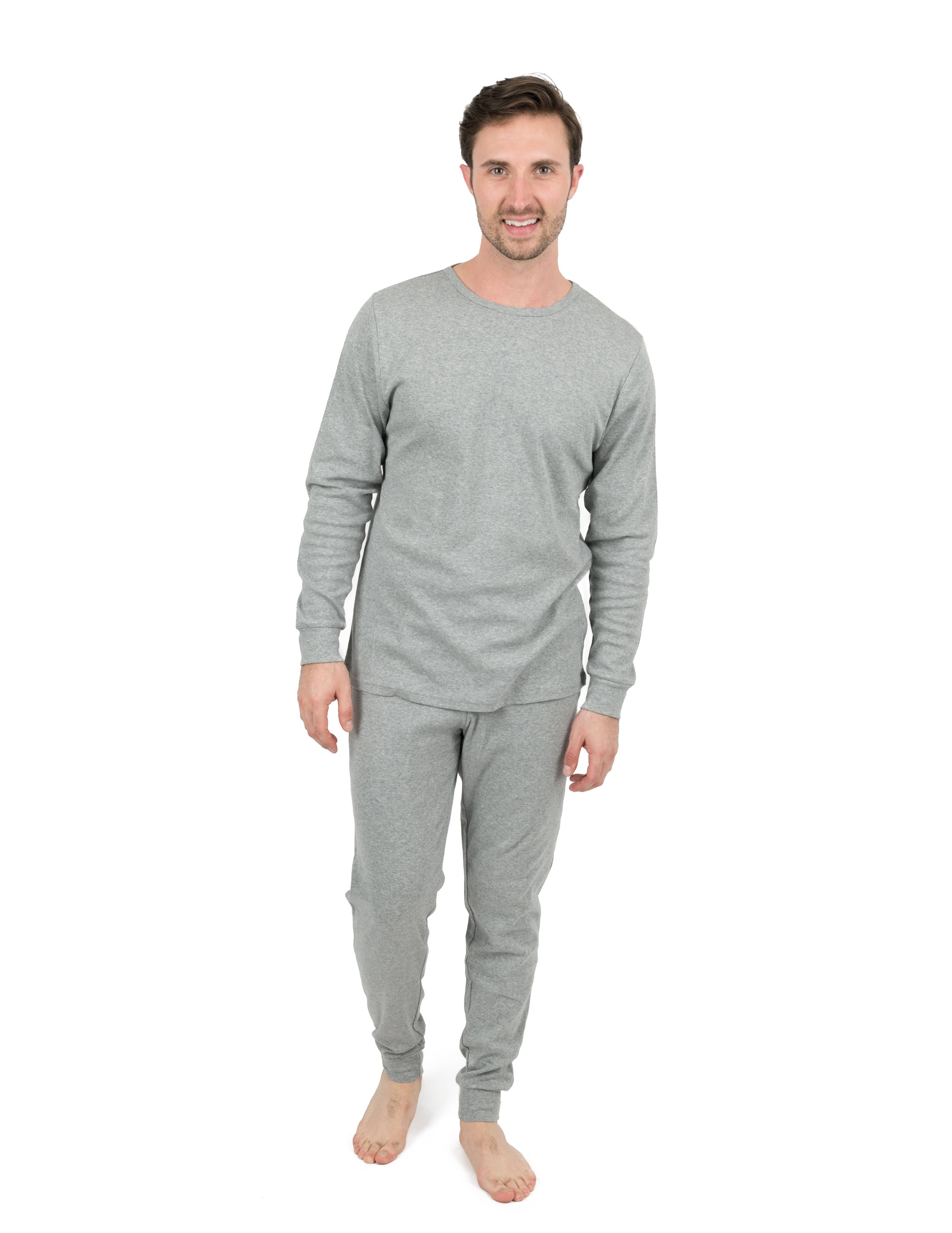 Leveret Pajamas - Wholesale Sleepwear Set - Men's - Mens Two Piece Cotton Pajamas Solid13