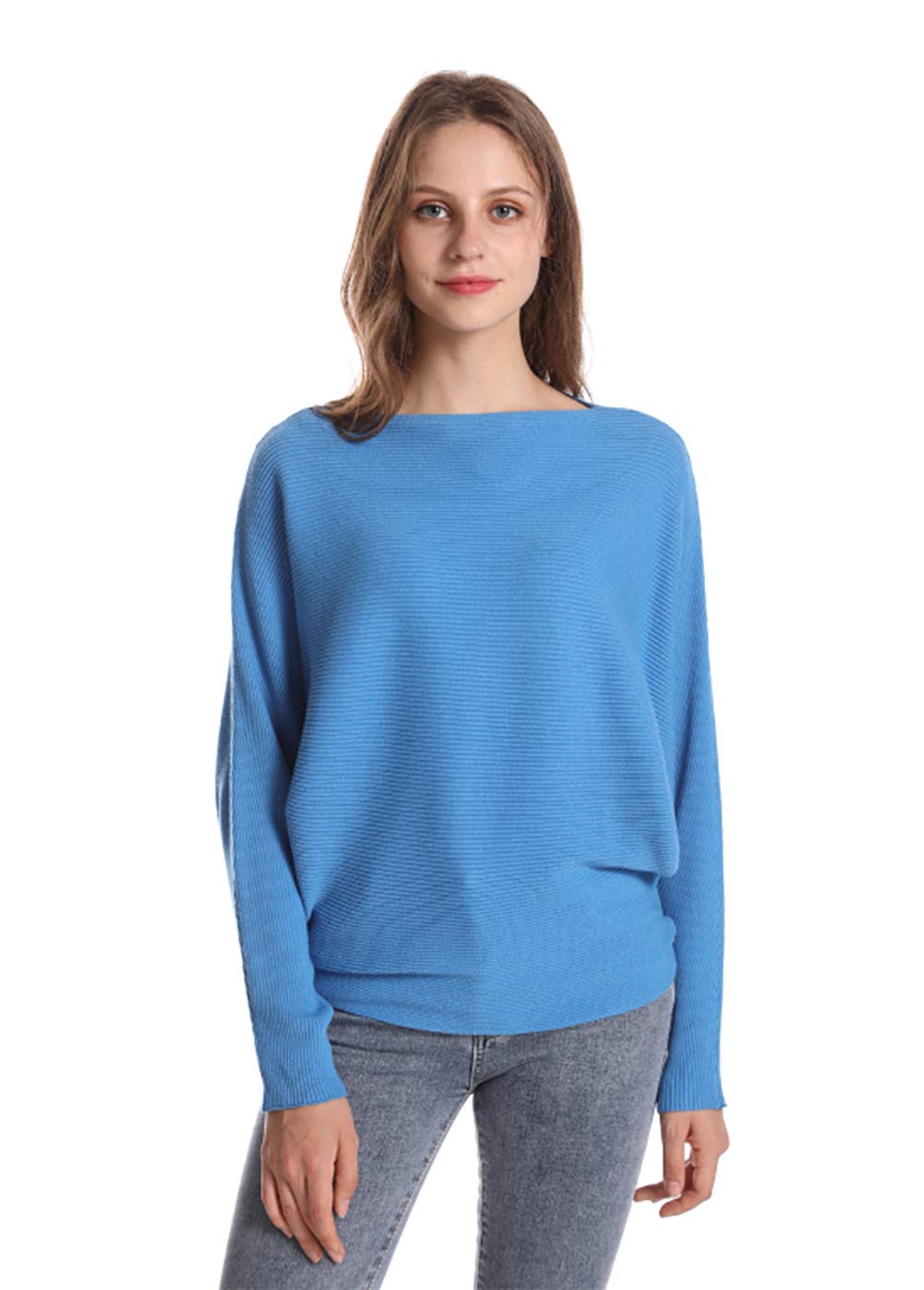 Fennco Styles – wholesale Knitted jumper – Women′s – Boat Neck Batwing Sleeve Knit Soft Sweater7