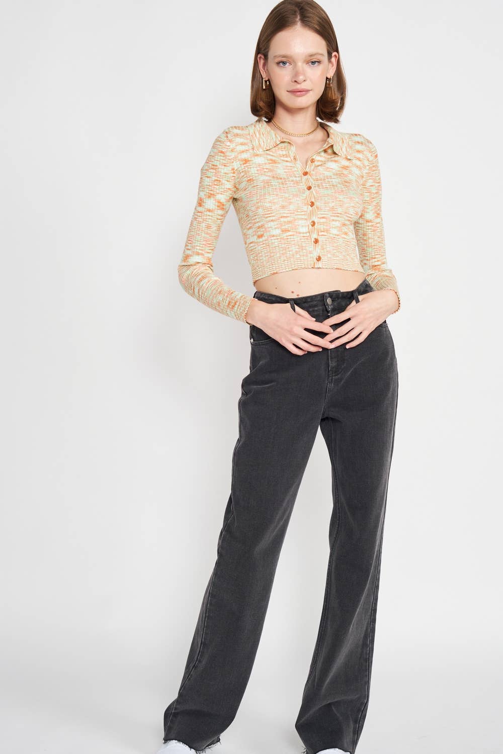 Emory Park – Großhandel Strickjacke – Damen – STRICKJACKE MIT GEMISCHTEM GARN5