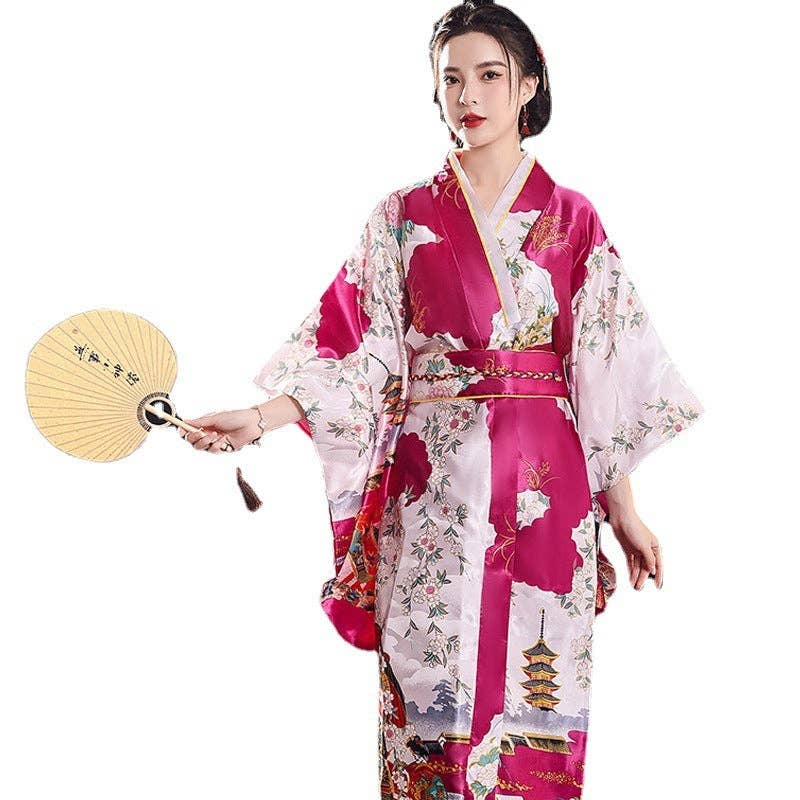 SALINA TRADING INC - Wholesale Kimono - Women's - Fashion Vintage Japanese Kimono Women Satin Large Size Pajamas12
