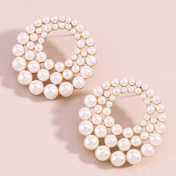 WHITE Geometric Hollow Drop Earrings for wholesale on Faire5