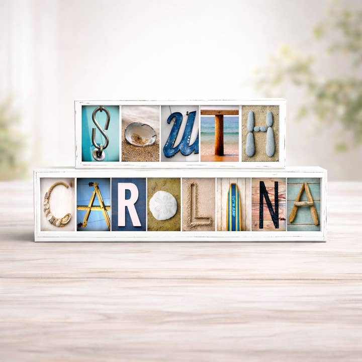 Letters Of Love Designs - Wholesale Sign - South Carolina Art, South Carolina Gift, Wood Sign Gift Set