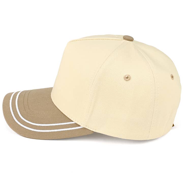 Hana - Wholesale Trucker Hat - Women's - C.C Two Tone with Retro Stripe Cotton Trucker Cap7