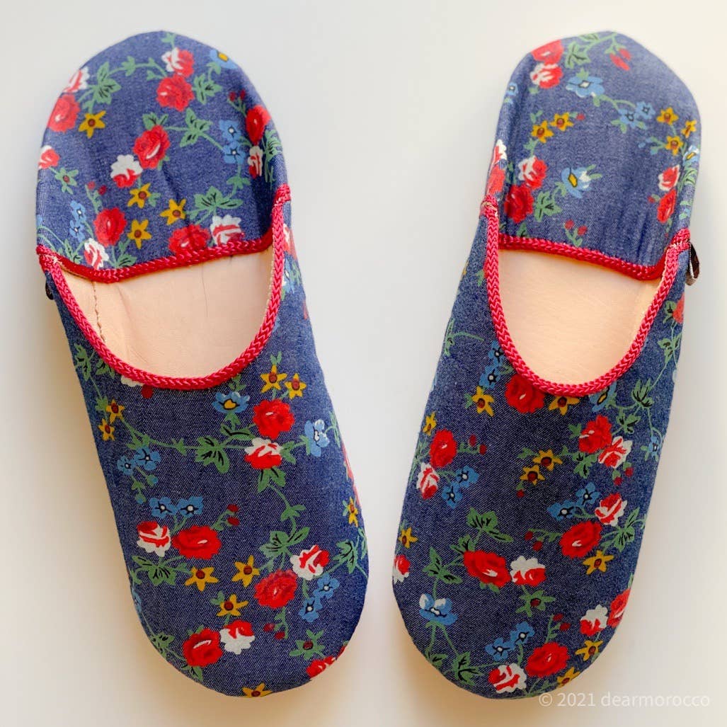dear Morocco – Engroshandel Slippers - Dame – Marokkanske læderbabouscher // FABRIC sæt8