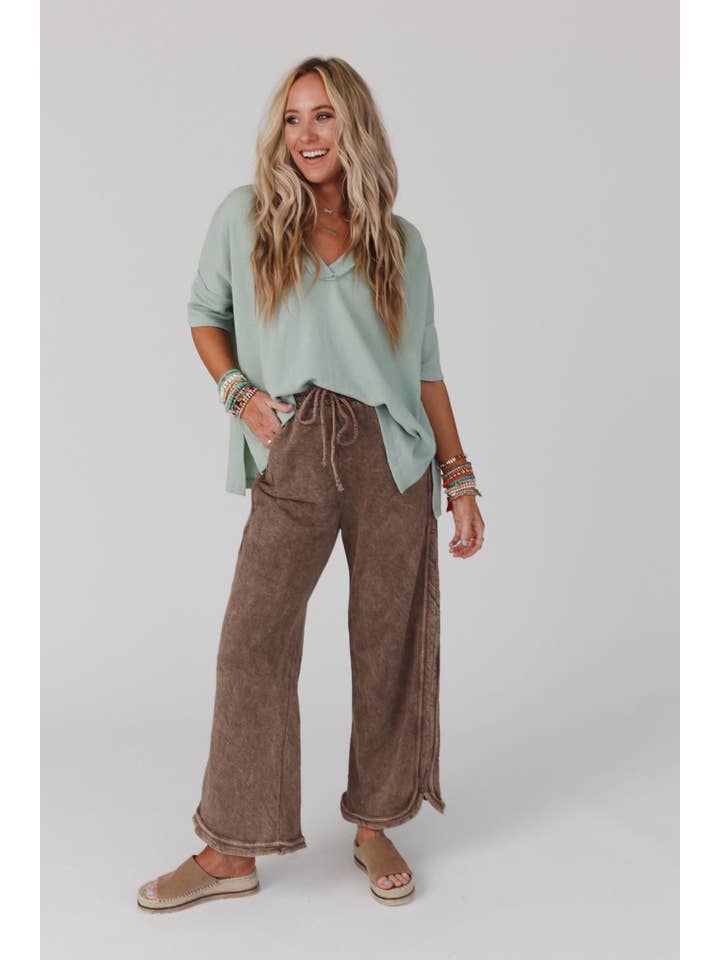 Three Bird Nest - Wholesale Pants - Women's - So Comfy Wide Leg Full Pant - New Mocha