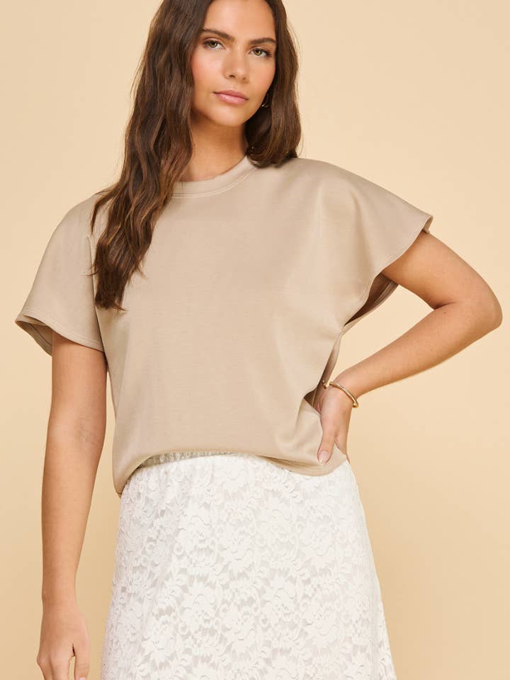 IST1389 Maine Top Taupe per la vendita all'ingrosso da parte di If She Loves