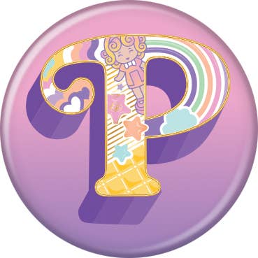 Polly Pocket P Button for wholesale by Ata-Boy