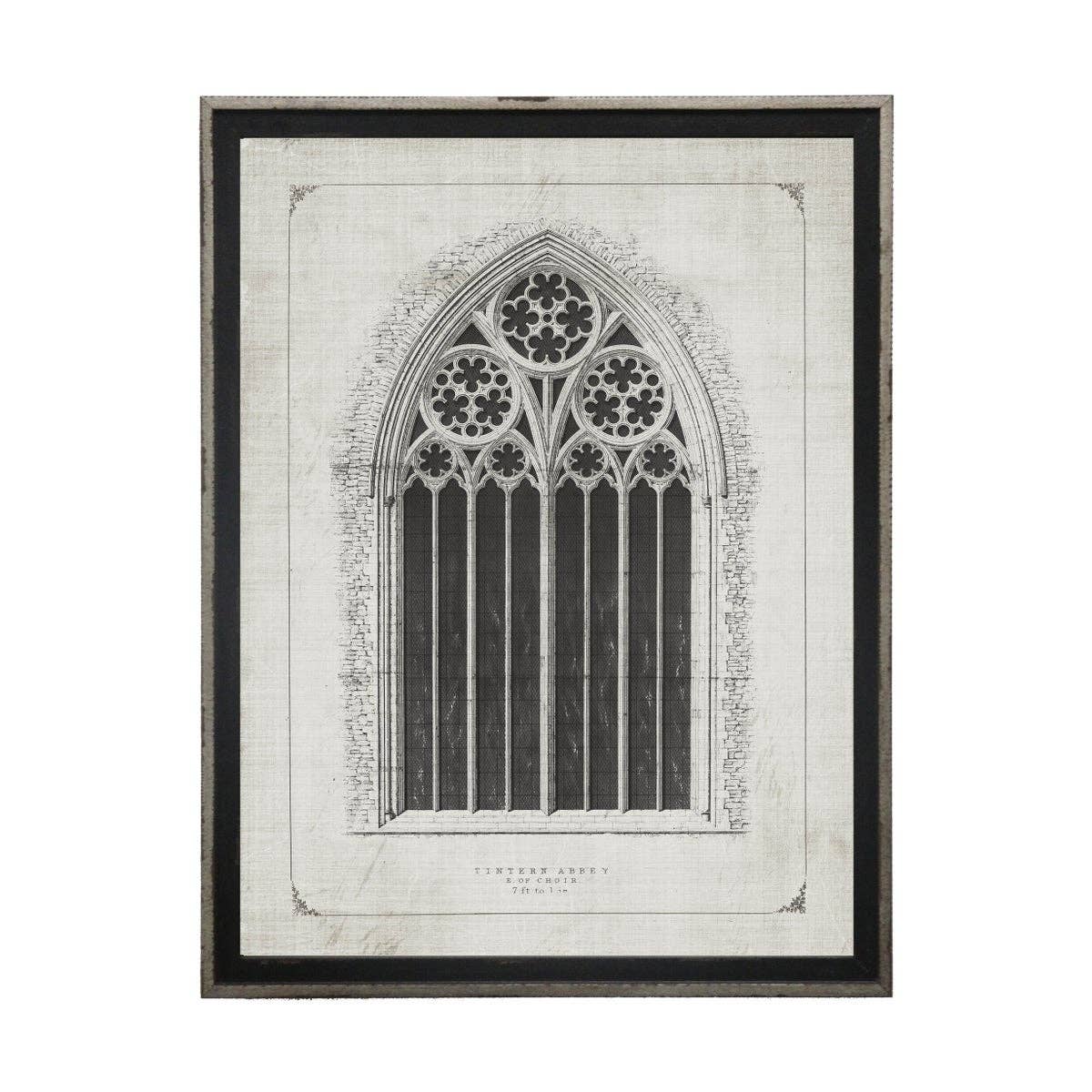 Antique Curiosities Inc - Wholesale Art Print - Cathedral Window Sketch3