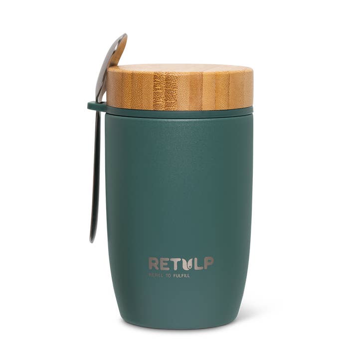 Stort krus 500ml Premium Isoleret Foodpod Container Grøn for engroshandel hos RETULP