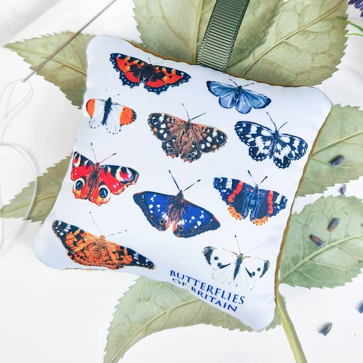 Handmade butterflies sachet | English dried lavender for wholesale by Louise Jennifer Design
