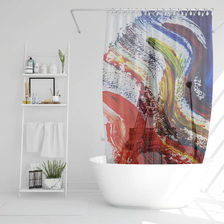 Benjamin Tate Design – wholesale Duschdraperi – paris i färg (duschdraperi)1