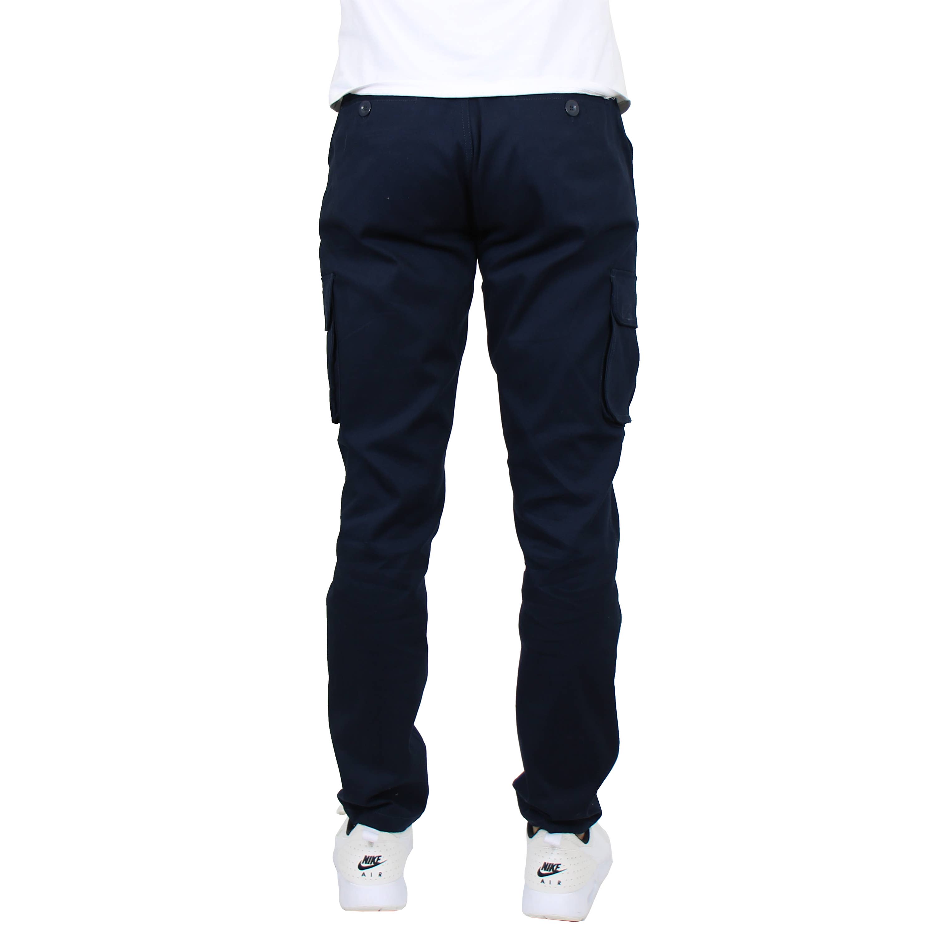 Galaxy By Harvic - Vendita all'ingrosso Pantalone - Uomo - Pantaloni Chino da Uomo con Tasche Cargo a Piatto Davanti4