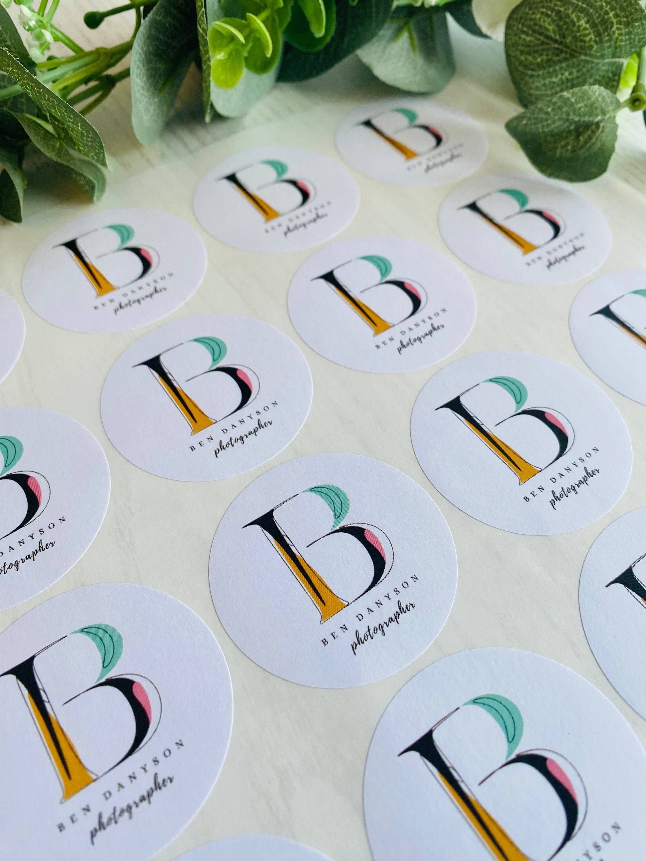 SR Creative Studio – wholesale Sticker – 51mm Round Personalised Logo Stickers, Matte Finish6