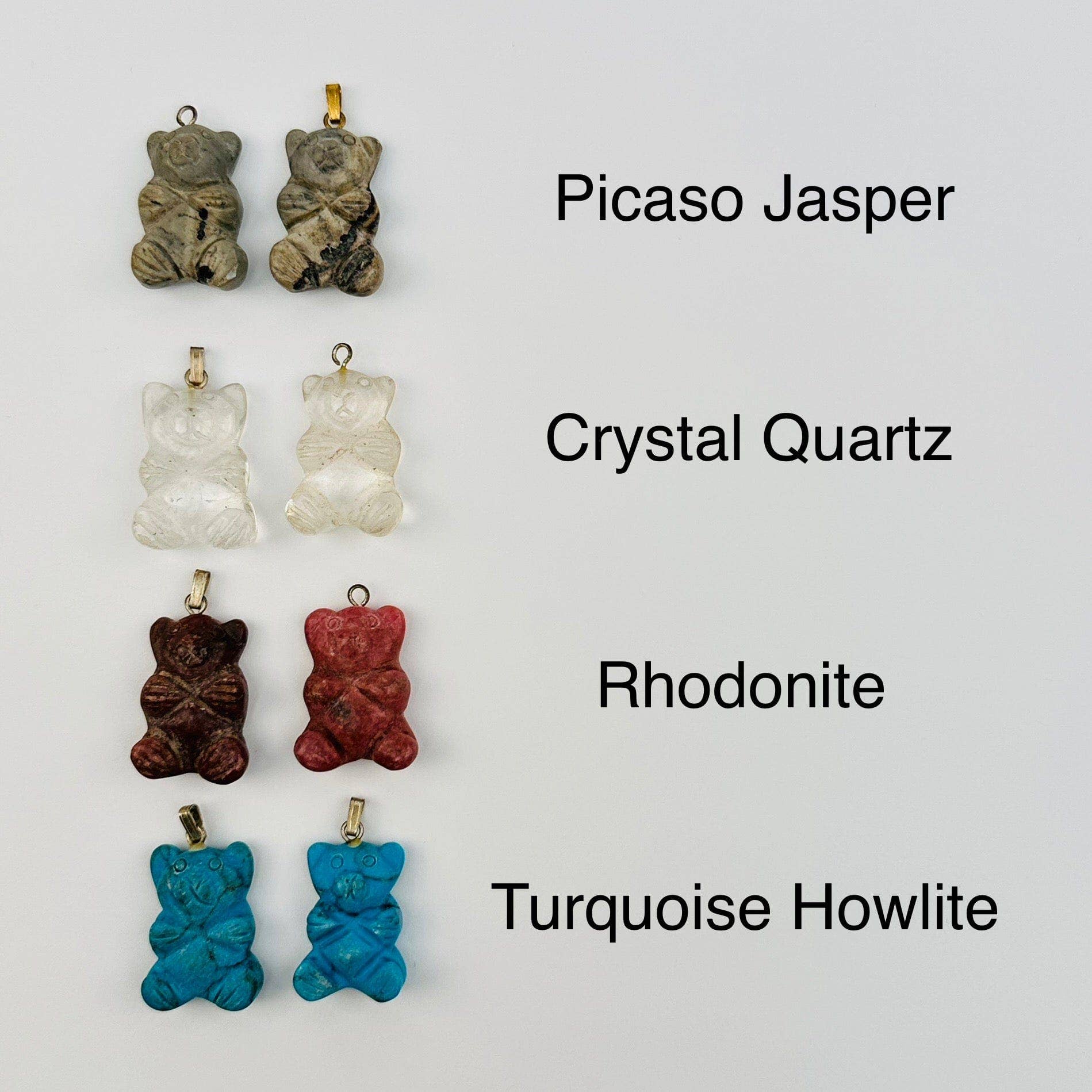 Rock Paradise - Wholesale Individual Charm/Pendant - Gemstone Bear Crystal Pendant7