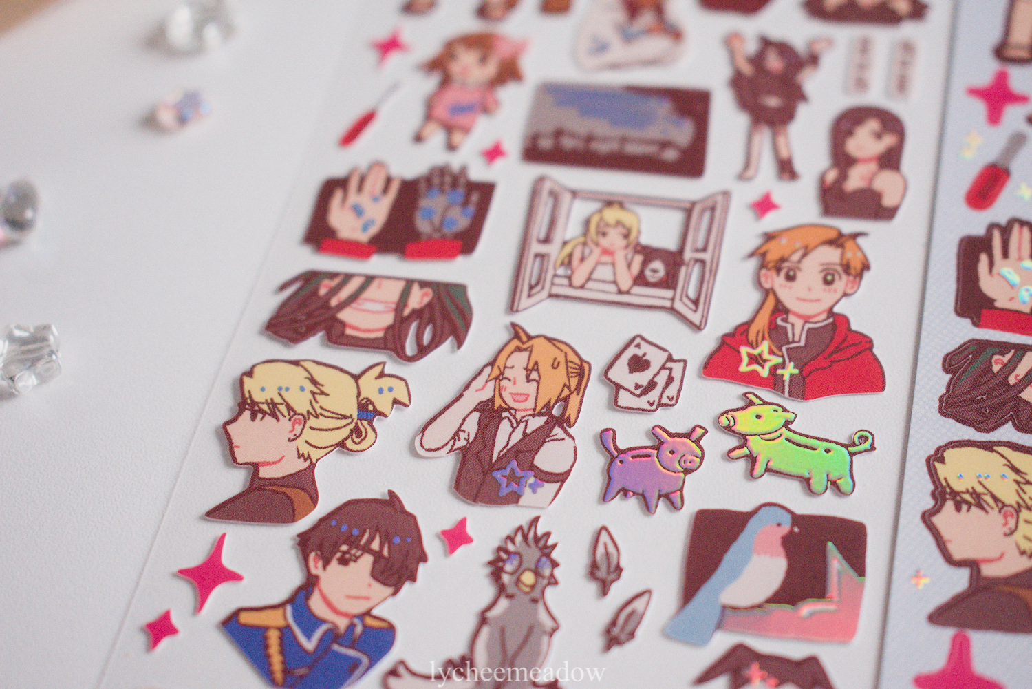 Lycheemeadow - Wholesale Sticker - FMA 2003 Holographic Sticker Sheet12