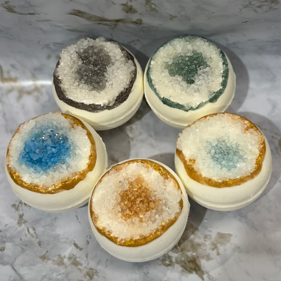 SNB Luxury Bath Products - Wholesale Bath bomb/fizz - Pick Your Color & Scent | Assorted Geode Bath Bombs | 4oz 20