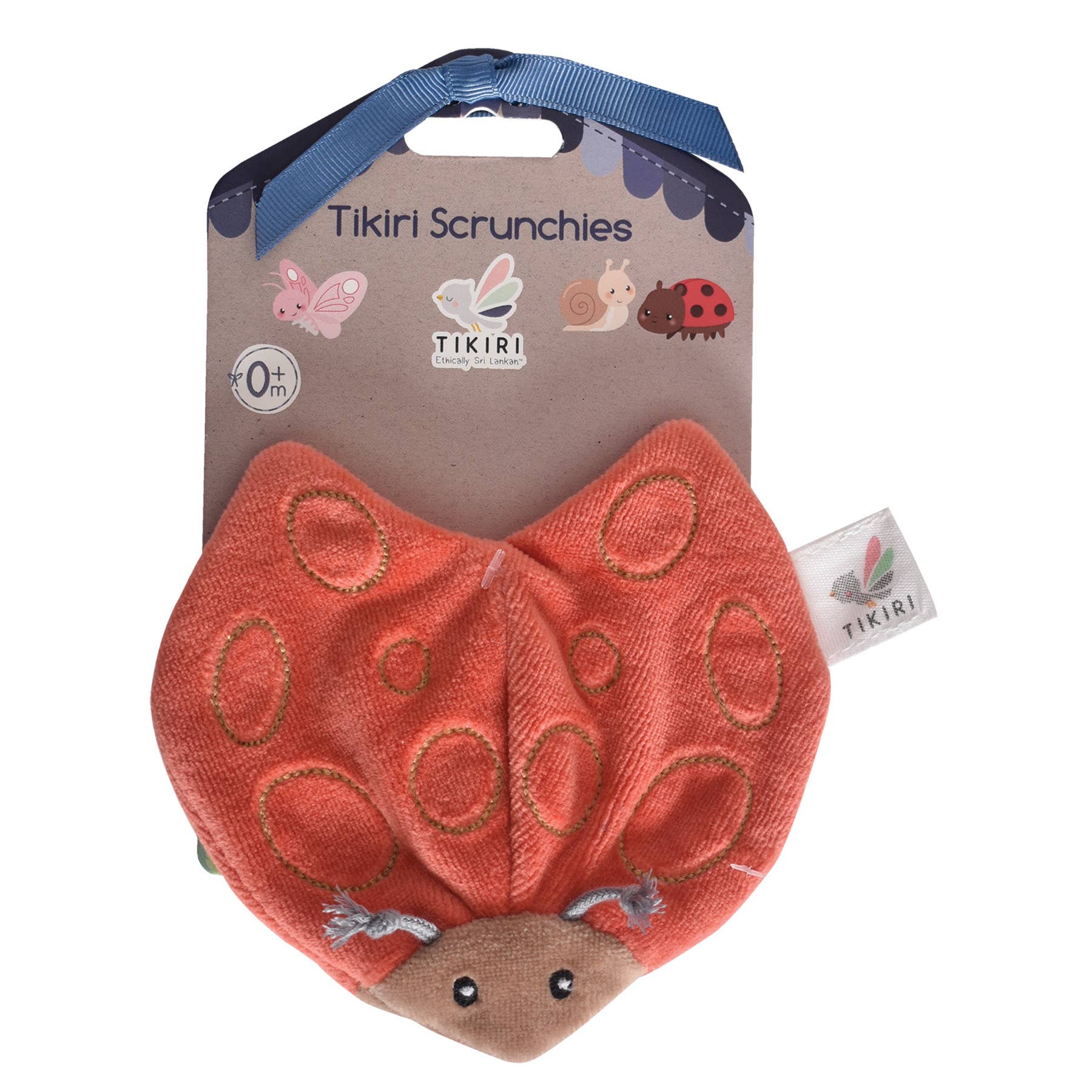 Tikiri Toys LLC - Wholesale Crinkle Tag Toy - Baby - Ladybug Organic Fabric with Crinkle1