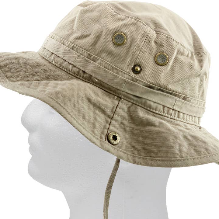 KBETHOS - Wholesale Bucket hat – Unisex - Solid Boonie Hat With String (Fitted)27