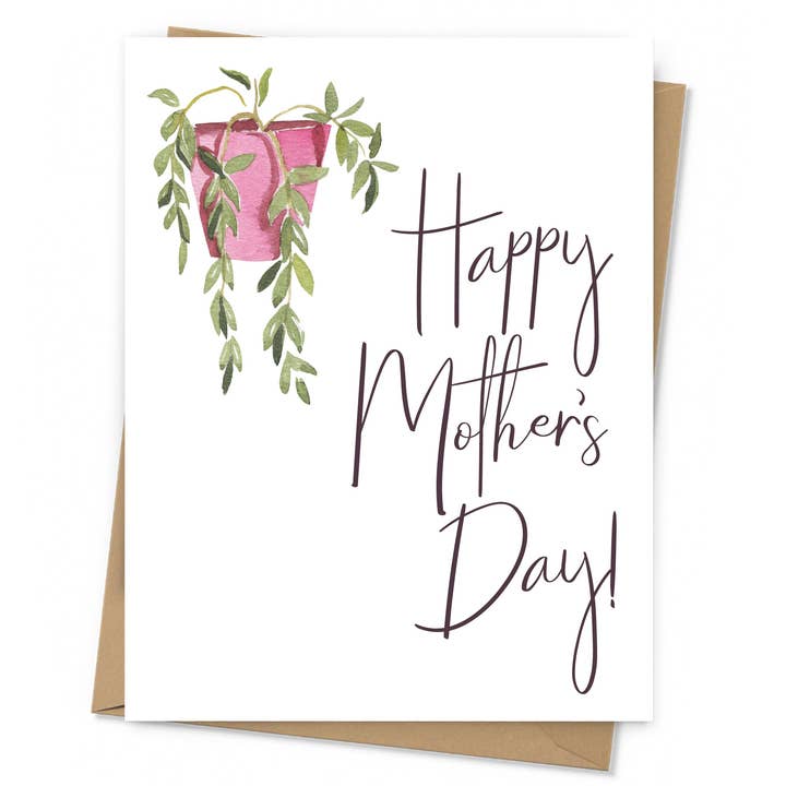 Hanging Plant Mother's Day Card for wholesale by The Card Aisle
