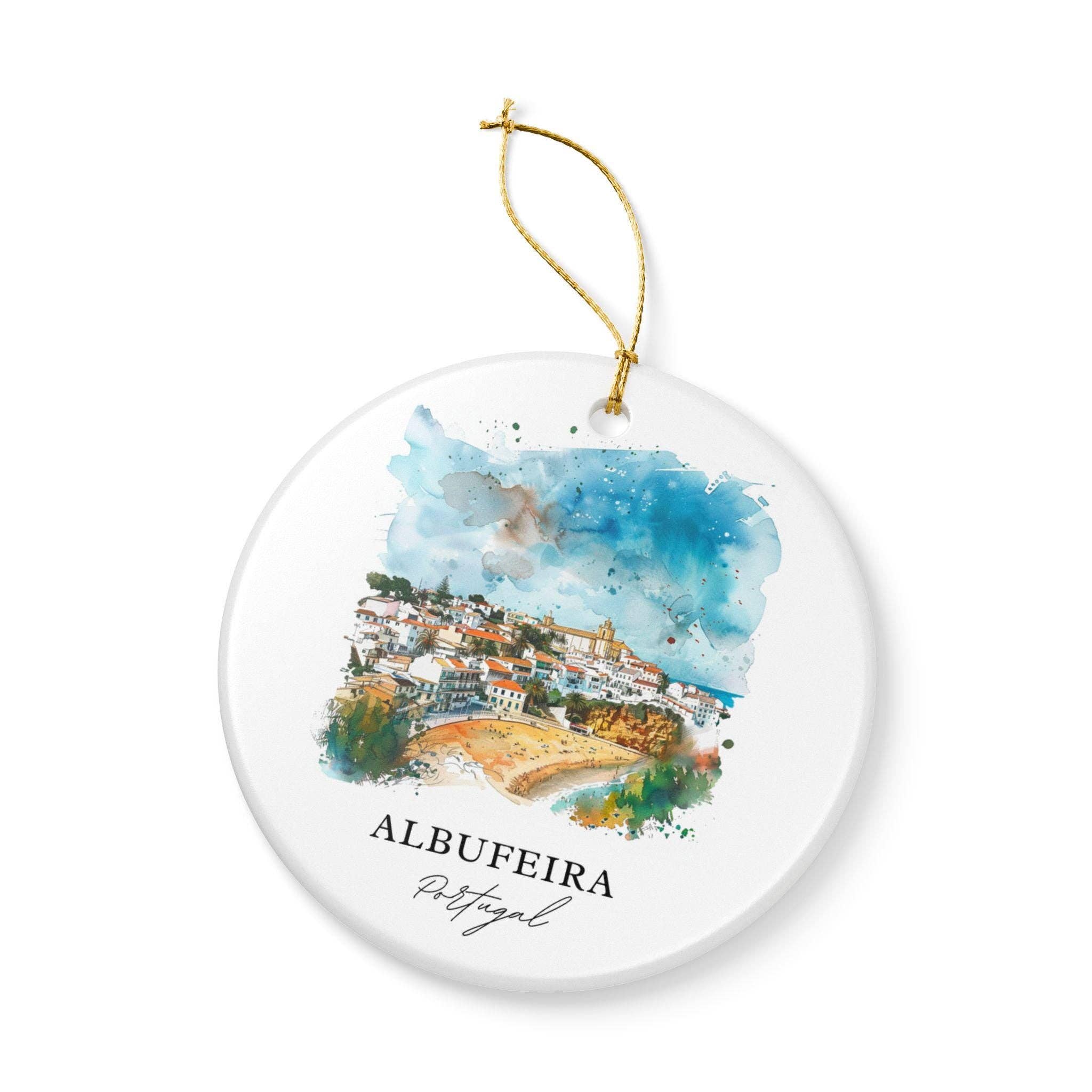 Premium Travel Art - Vente Objets de décoration - Ornement d'Albufeira : Souvenir unique d'Albufeira, Décoration de Noël d'Albufeira et Cadeau authentique d'Albufeira, Portugal2