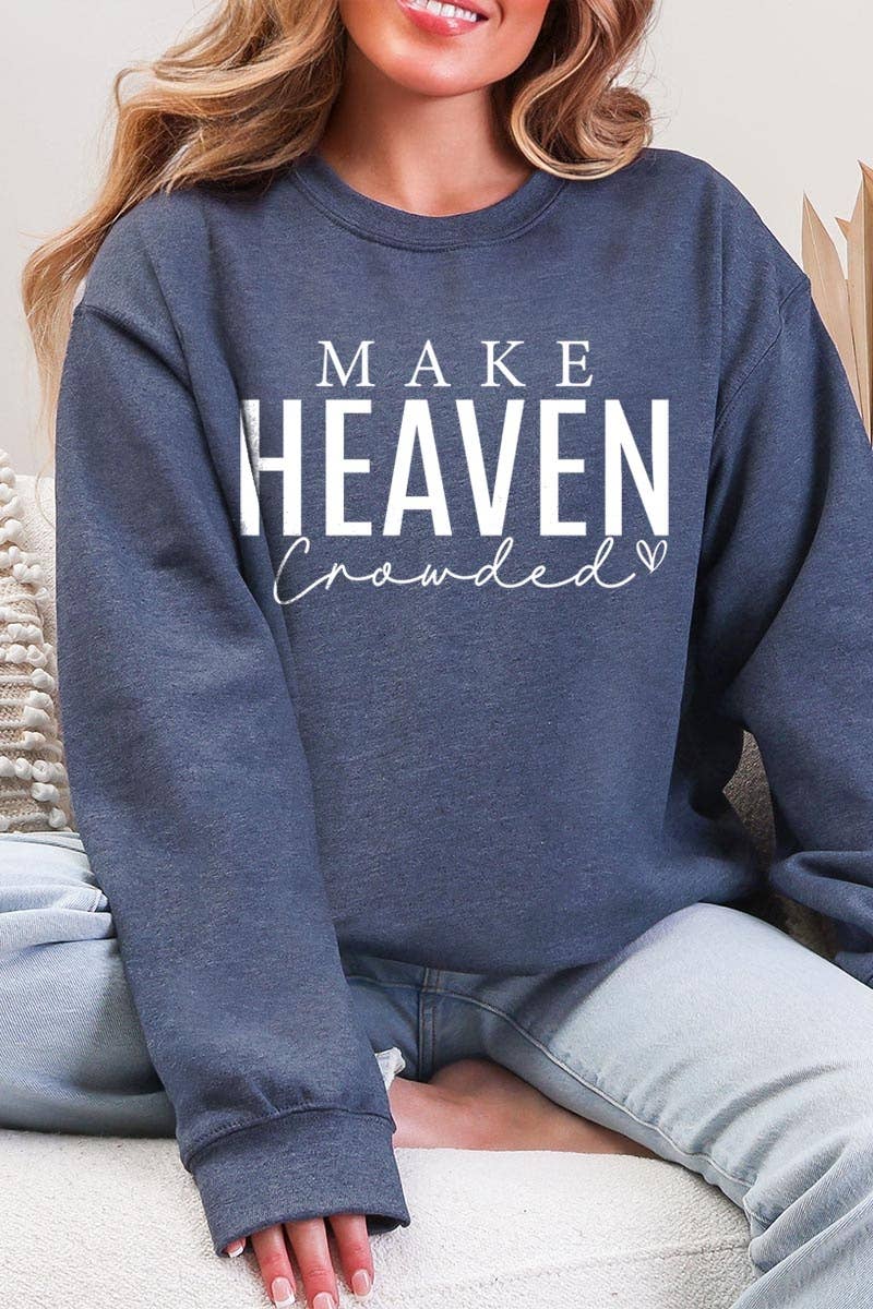 Pink Irene Wholesale - Wholesale Shirt - Women's - Make Heaven Crowded Graphic Sweatshirt5