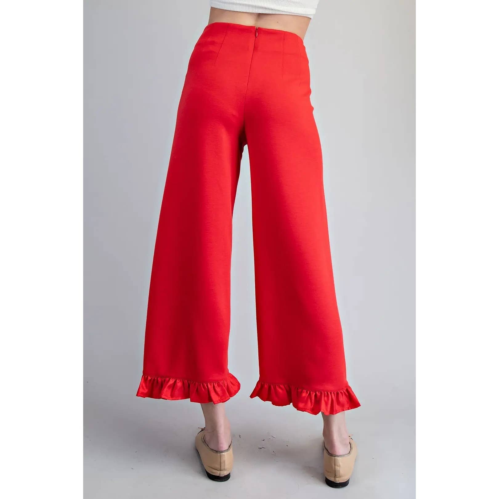 STYLE USA – wholesale Pants – Women's – NEW Solid Ruffled Hem Pants4