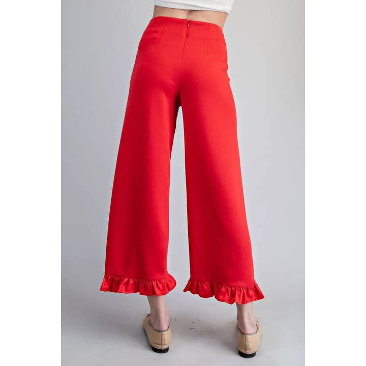 STYLE USA – wholesale Pants – Women's – NEW Solid Ruffled Hem Pants4