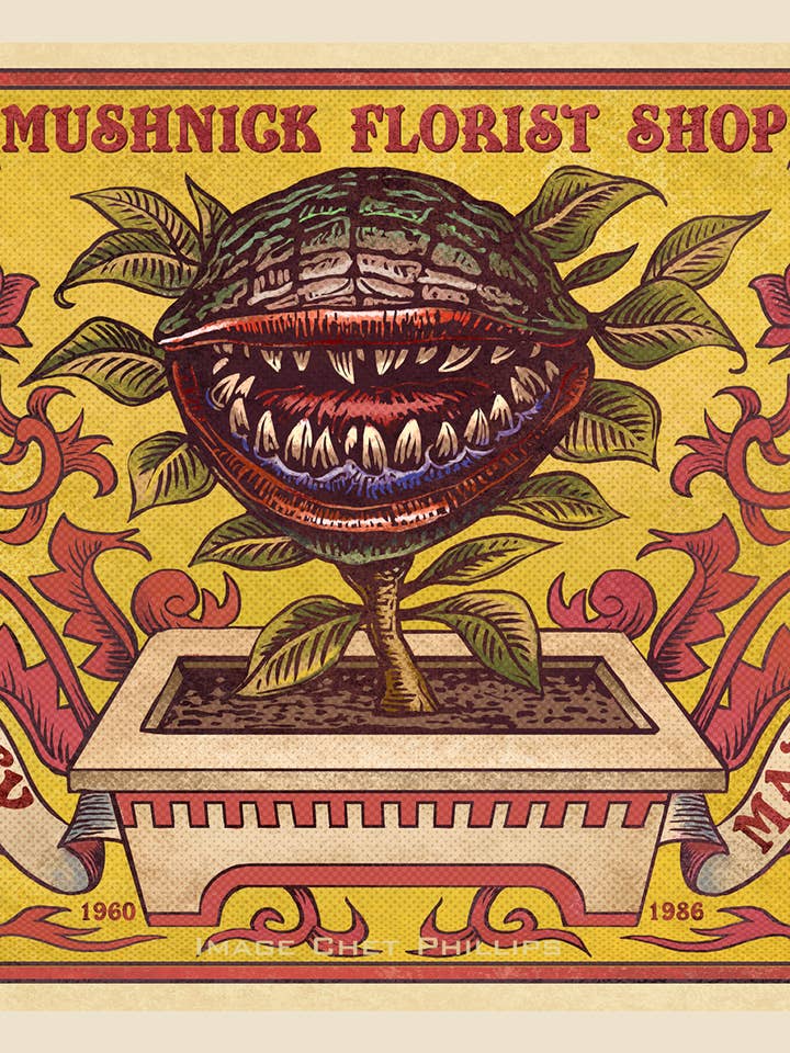 Little Shop of Horrors Brand 5" x 7" Matchbox print for wholesale by ChetArt