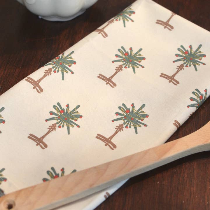 Heritage Christmas Palmetto Tree Towels for wholesale by Rybo Shop