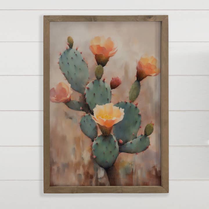 Pintura Pera Prickly - Cactus Canvas Art - Deserto Wall Art por atacado de Hangout Home