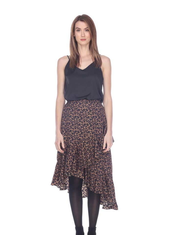 Animal Print Ruffle Skirt for wholesale by Zero Degrees Celsius
