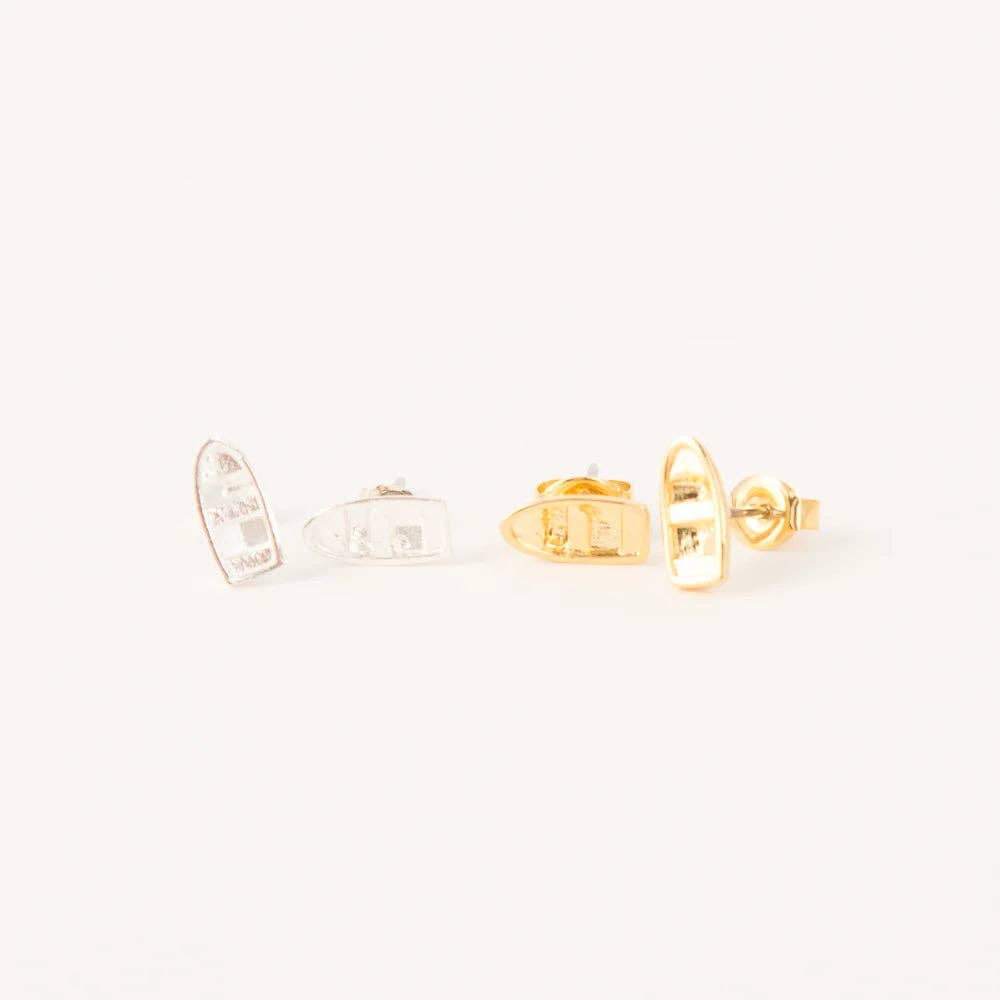 Patsy Kane | Nautical - Wholesale Stud/Post Earrings - New England Dory Earrings 14kt gold dipped2