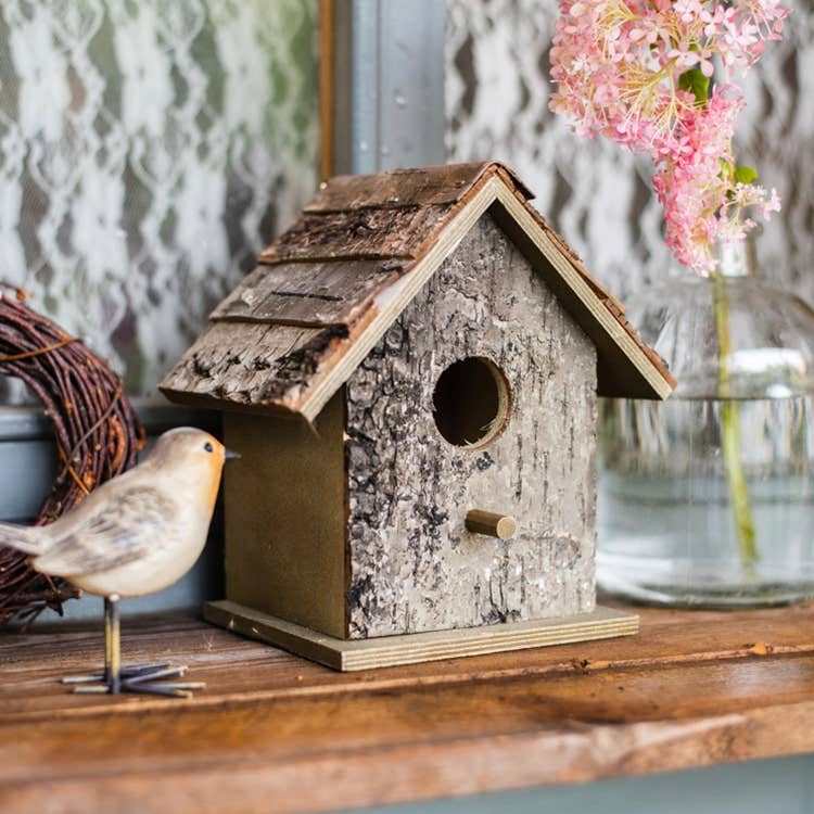 Rustic Reach - Wholesale Bird House - Birch Wood Decorative Bird House6