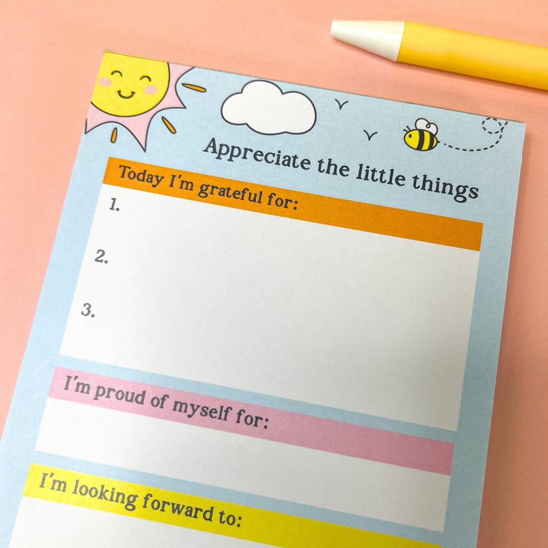Sunshine Lane - Wholesale Notepad - A6 Gratitude Pad - Appreciate the Little Things4