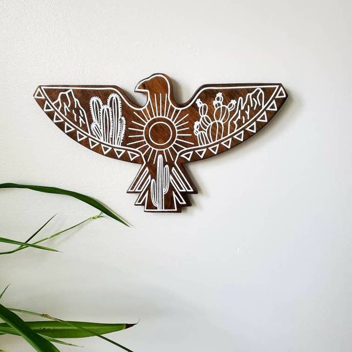Studio Wildflower - Wholesale Wall Accent - Eagle wood wall art, Western wall decor, Southwestern art