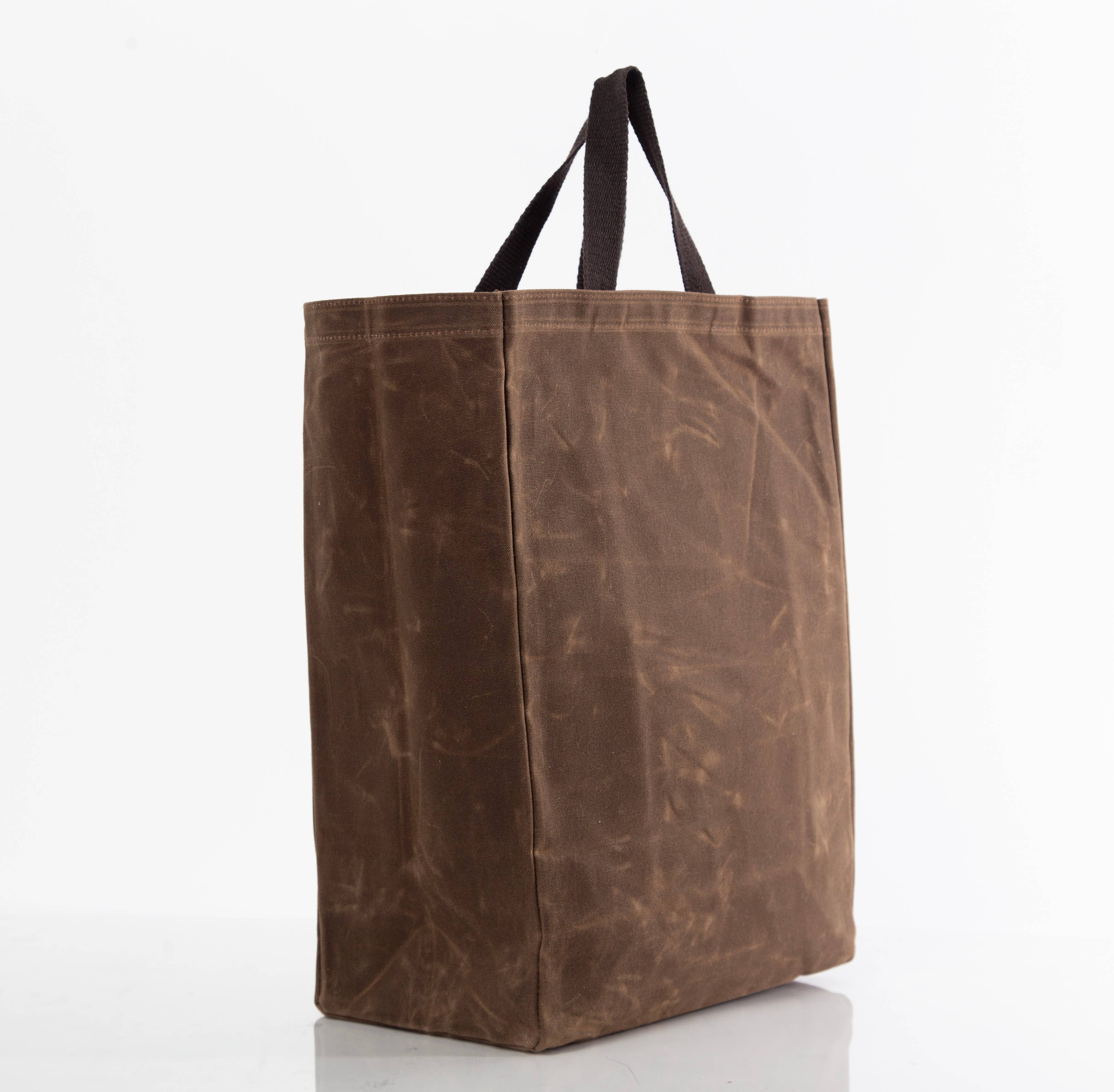CB STATION - Wholesale Grocery/Shopping Bag - Waxed Canvas Market Tote3