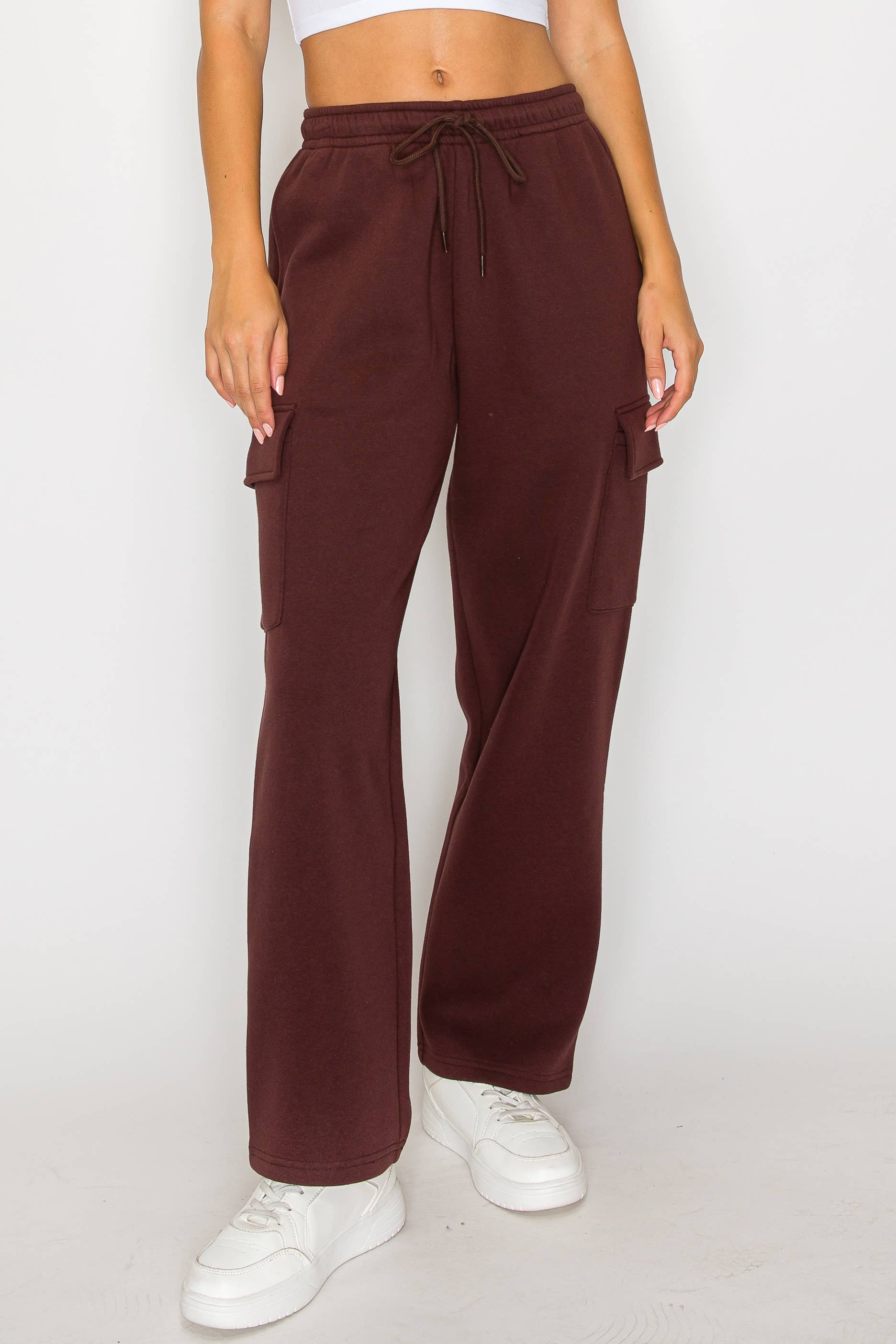 Color 5 – wholesale Joggingbyxor - Dam – Oversized baggy sweatpants med fleecematerial och cargo-joggerstil11