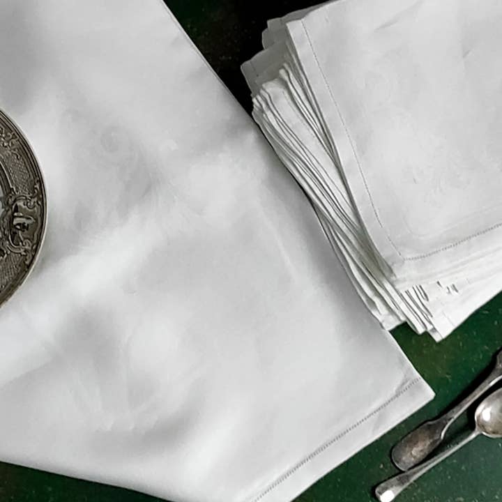 Heyfoo - Wholesale Tablecloth - White Flanders Cotton Tablecloth with 10 Napkins5