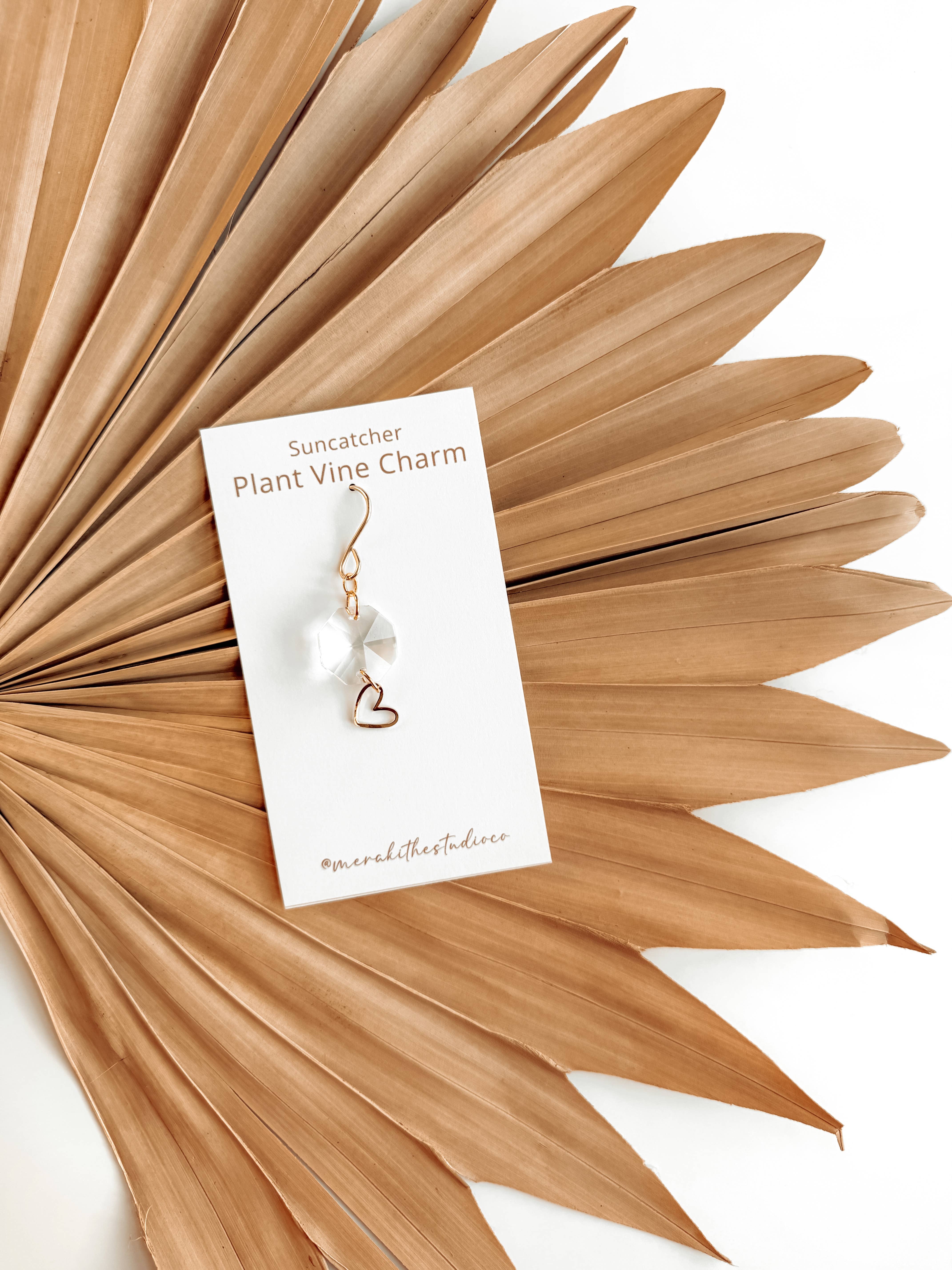 Meraki The Studio Co. - Wholesale Suncatcher - Plant Charm | Suncatcher + Heart | Houseplant Vine Jewelry9