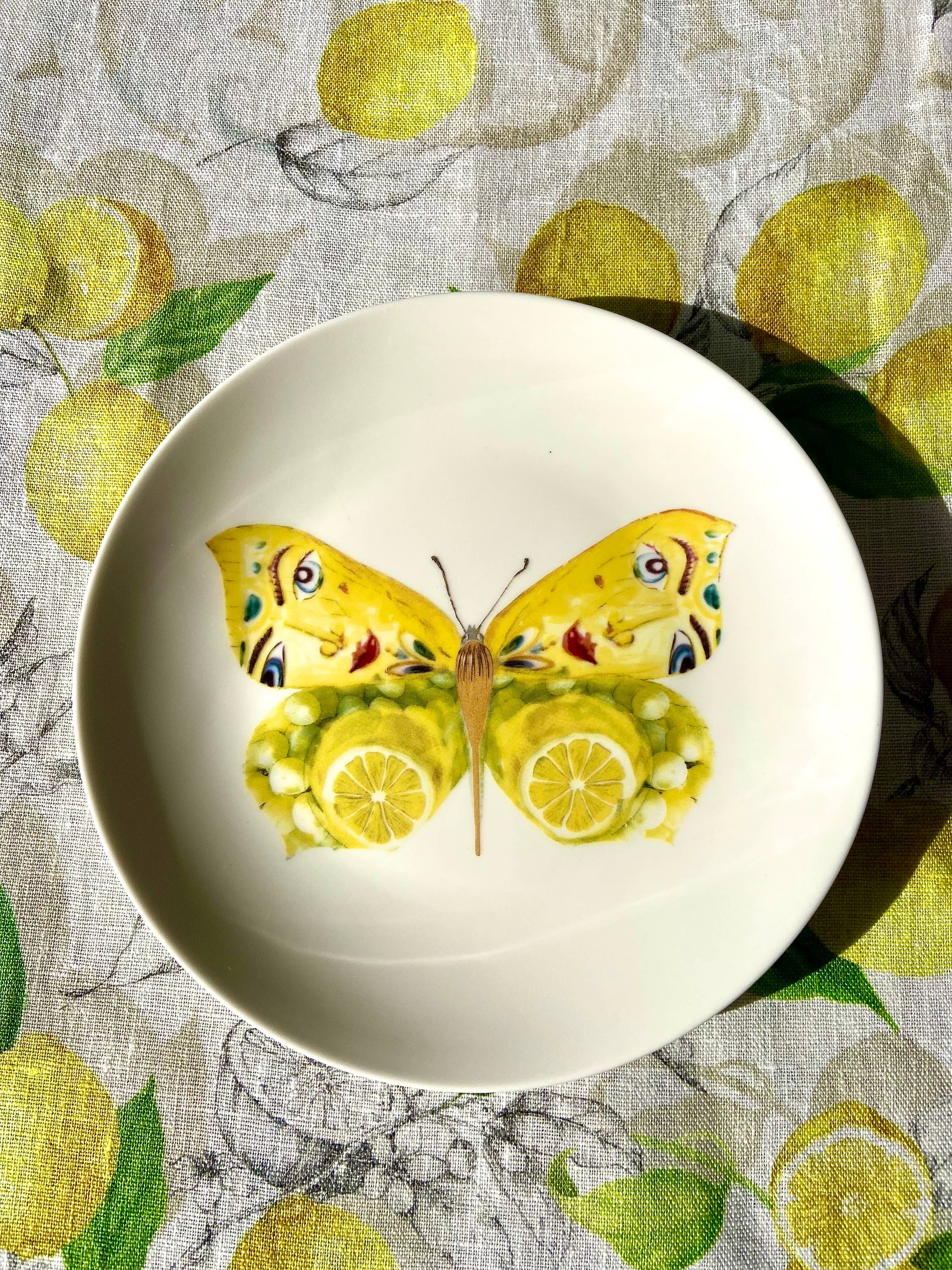 Bordy's - Venta al por mayor Plato grande - La vida de una farfalla - Piatti Dolci, set de 4 platos para postre19