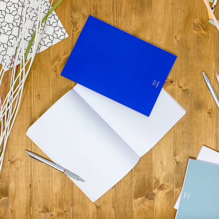 PepMelon - Wholesale Notebook - Dotted notebook, 108 page, soft touch cover, A4/A5/A5 pad, 24 color drop and tile pattern, black, blue, red, green, purple63