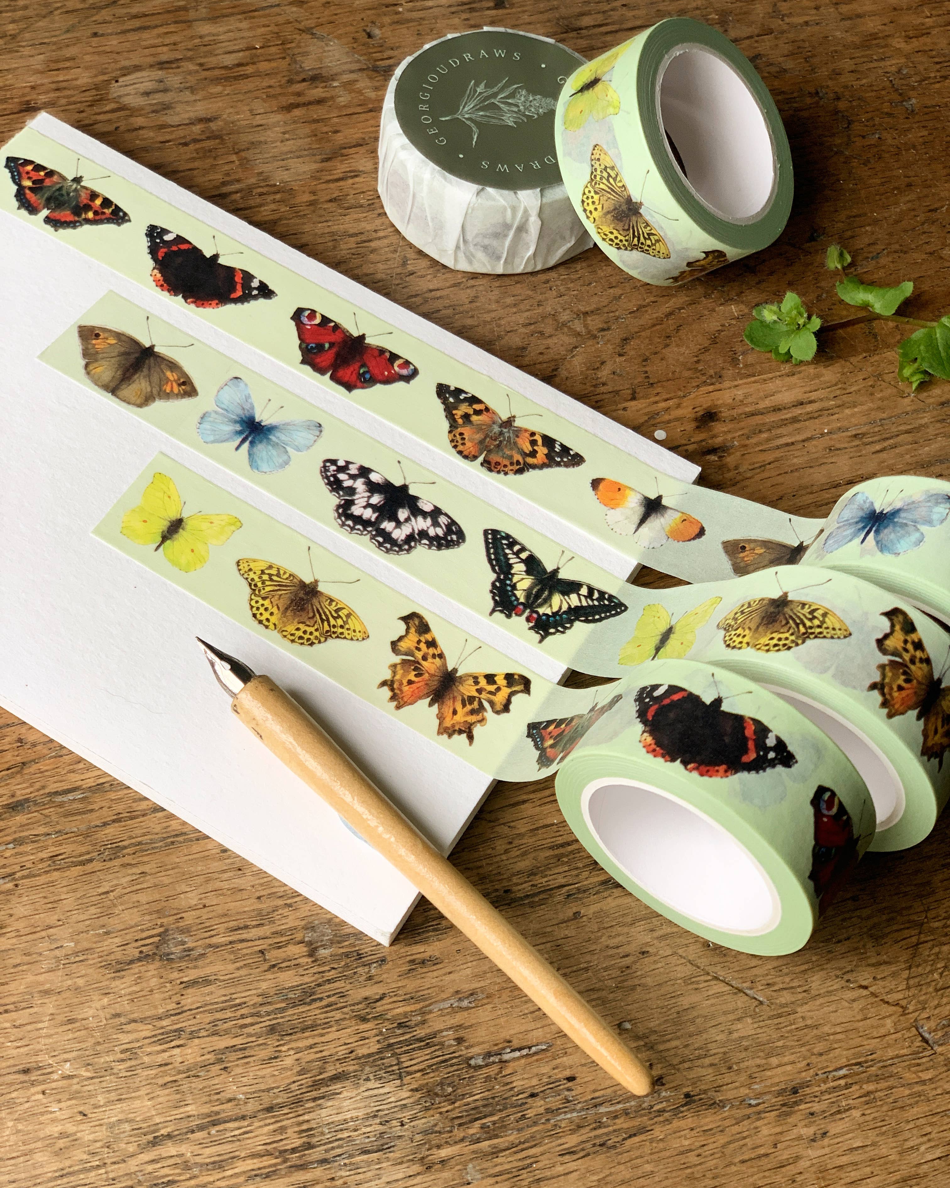 Georgiou Draws – wholesale Washi tape – British Butterflies Washi Tape | Insect Entomology Butterfly3