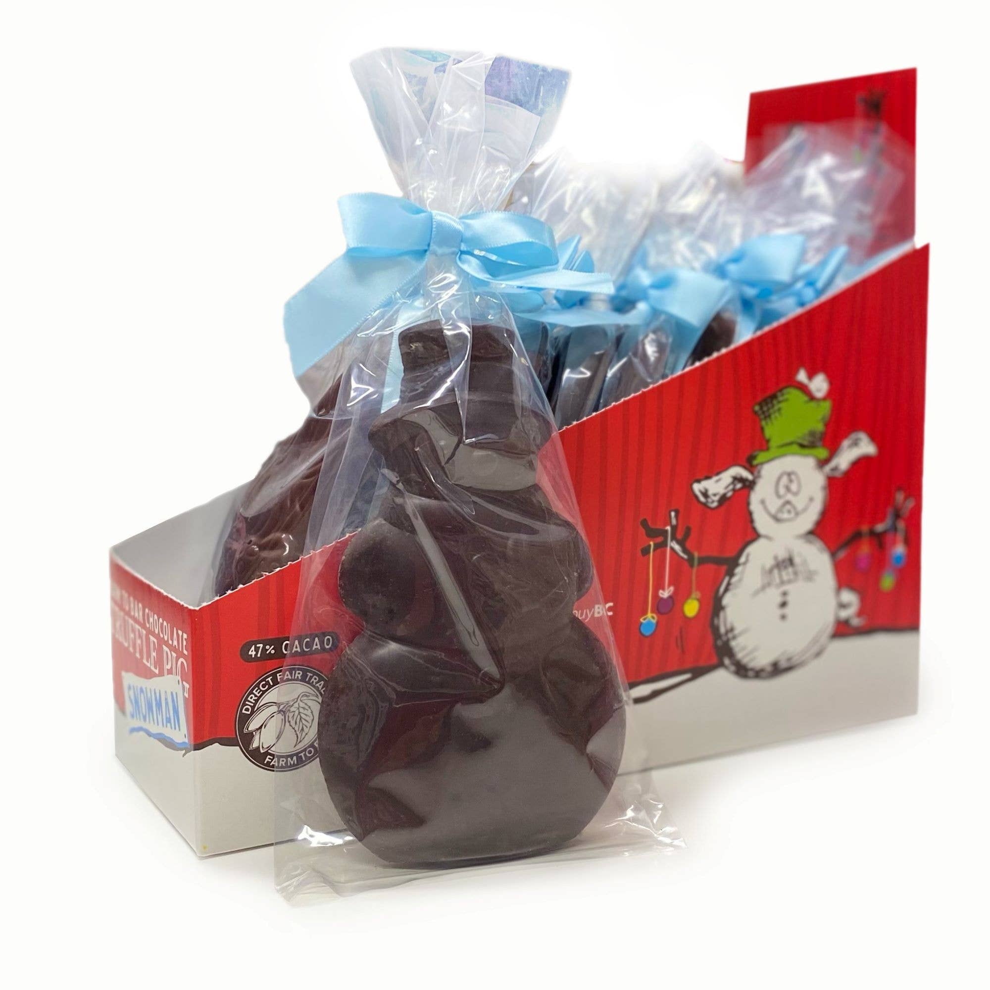 Truffle Pig - Vente Chocolat - Bonhomme de neige solide au chocolat au lait à 47 % de cacao2