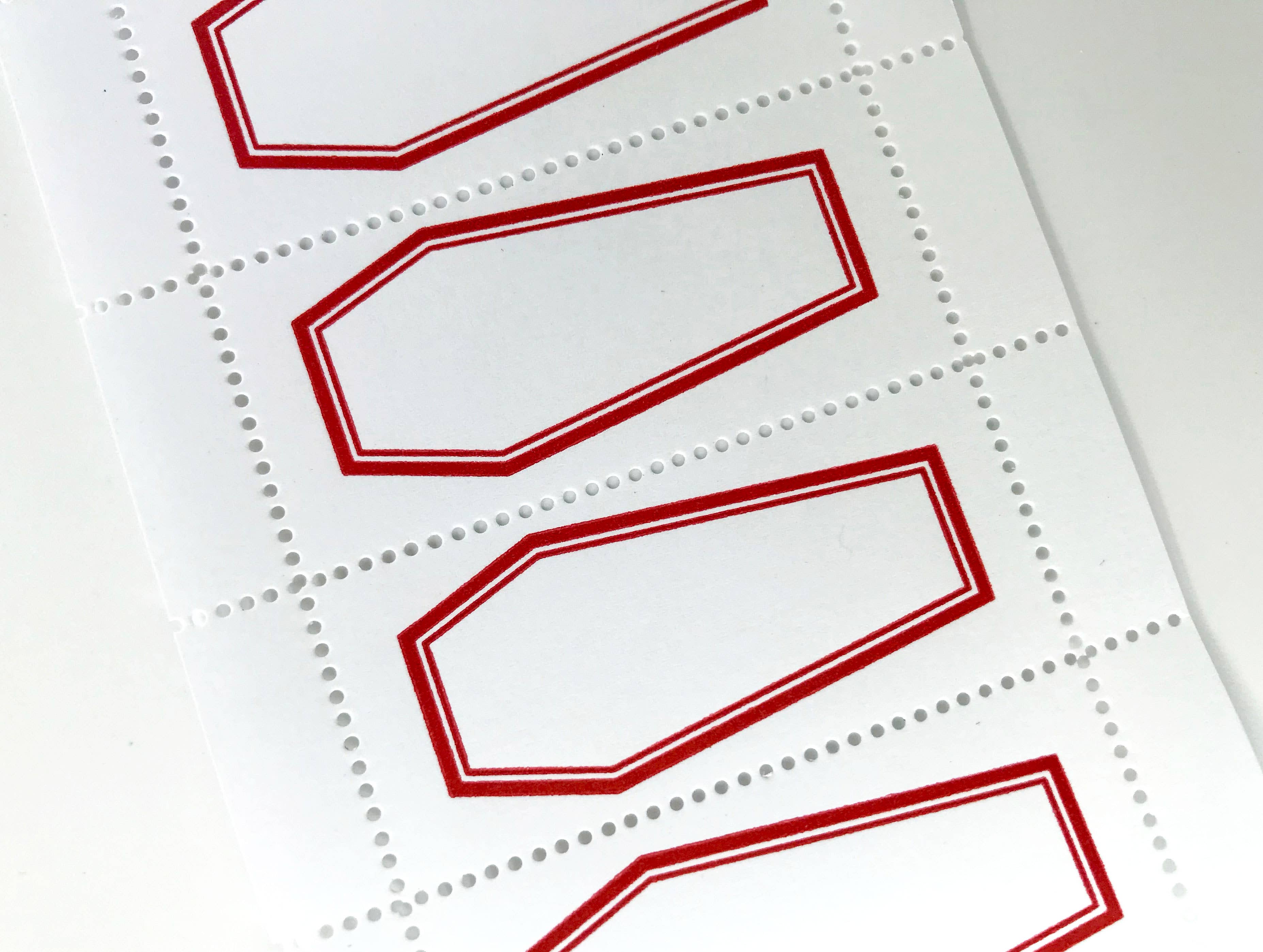 The Portland Stamp Company - Wholesale Rubber/Decorative Stamp - Coffins - Lick & Stick Halloween Stamps1